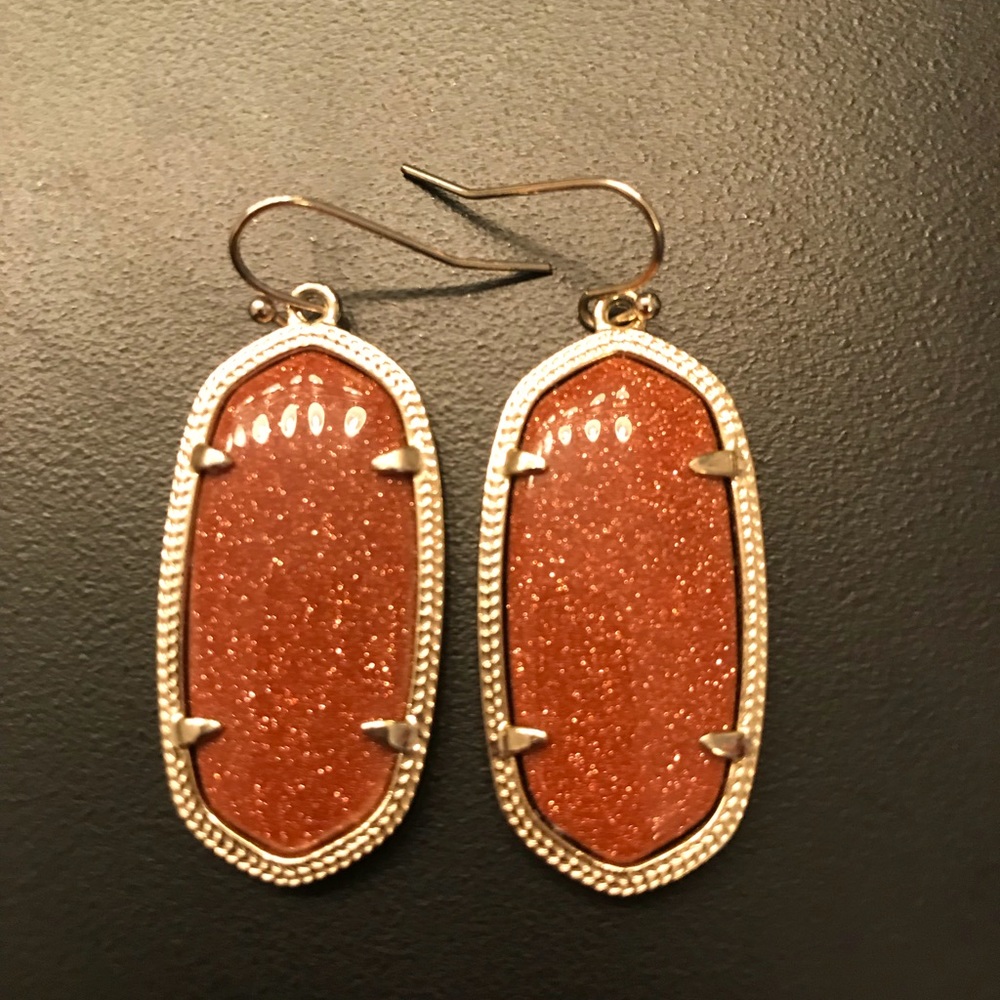 Kendra Scott gold stone Elle earrings
